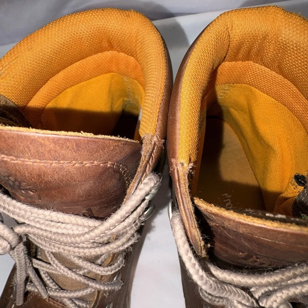 Timberland Redwood Falls Moc Toe Boots Mens 9 Rust Brown Waterproof Leather